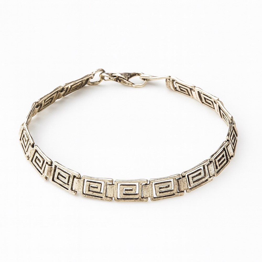Sterling Silver Greek Key Bracelet